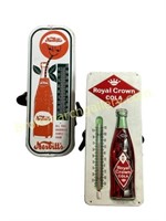 Two Advertising Soft Drink Thermometers