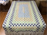 Handmade Quilt #53 Multi-color Gingham Blocks