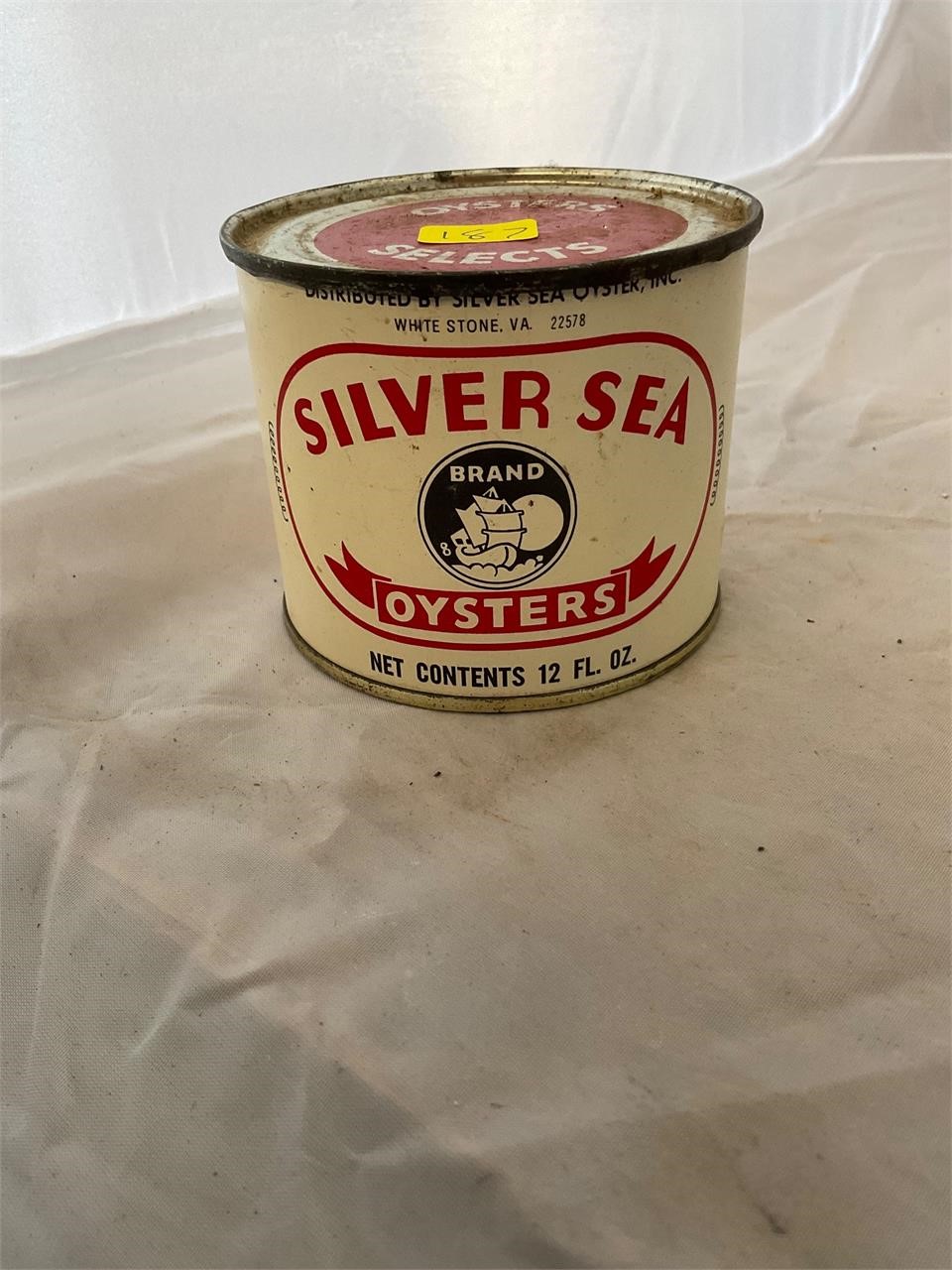 Silver Sea White stone VA 12oz Oyster Can