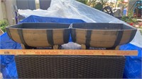 Plastic Half Barrel Planters - 16x8