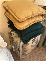 Group lot of pillows, and comforter set