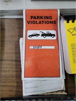 Parking violations ticket book