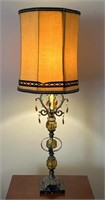 vintage parlor lamp - 41” tall