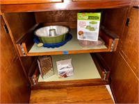 Cabinet Contents-Bakeware, Chopmatic, Etc.