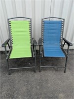 Two folding deck chair 23"W x 36"H