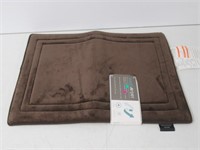 Smart Dry 17x24" Memory Foam Bath Mat, Brown