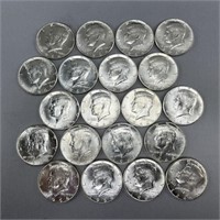 (20) 1964-D Kennedy Silver (90%) Half Dollar