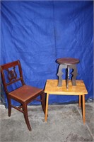 Stool, Table, & Chair