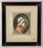 Colored etching, signed, printed 1910