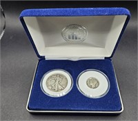 War time silver coins in presentation box