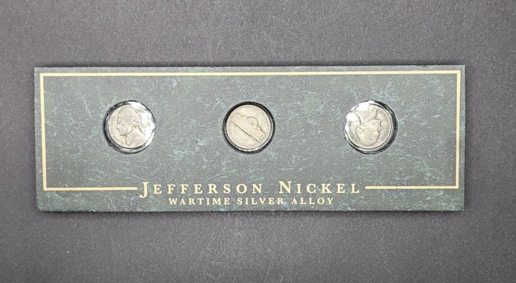 Jefferson nickel wartime Set of 3