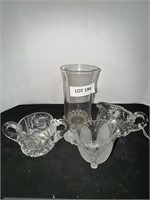 Four pieces of clear glass