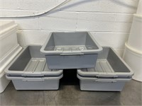 (5) Bus Tubs - like new