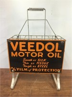 Original Veedol  Rack & Enamel Sign