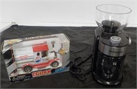 Coffee grinder and Pepsi-Cola metal gift bank.