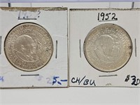 2 - 1952 GEORGE WASHINTON CARVER US HALVES