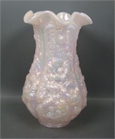 Fenton/ DBS Iridised Shell Pink Poppy Show Vase