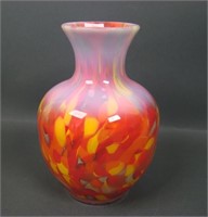 Fenton /Dave Fetty Myriad Mist Mosaic Vase
