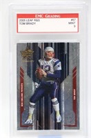 2005 Tom Brady Football Card Graded 9 Mint