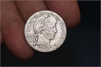 1916-D Barber Silver Quarter