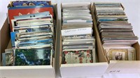 (3) Boxes vintage/antique postcards - variety