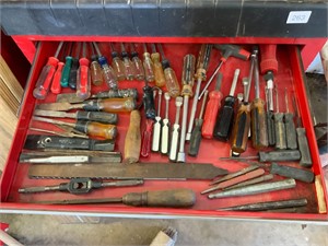 Contents Of Toolbox Screwdrivers Files Staple