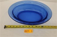Blue Glass Serving Bowl
