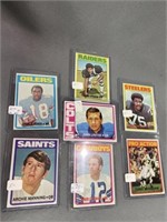 (7) 1972 Football Star Cards- Bradshaw, Staubach