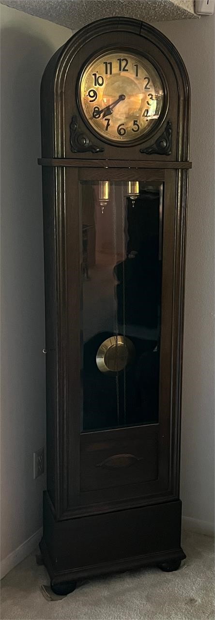 1920s (?) German round top grandfather clock