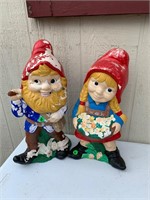 Garden Gnome Couple Pair