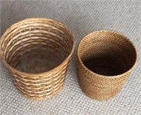 Vintage Wicker Waste Baskets