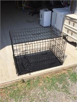 Metal Wire Animal Crate With 2 Doors and Pull-Out