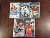 FIVE PSP VIDEO GAMES
