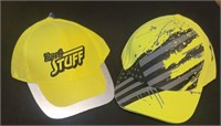 2 Baseball Hats "Truck Stuff and  Yellow Flag"