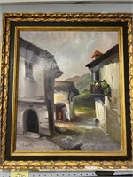 OIL ON CANVAS PAINTING BY H. SOPENA "SPANISH