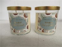 (2) Opal House Warm Coconut Scented Soy Candles