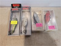 NEW 4 Fishing Lures Marked $6.99 Each & Up