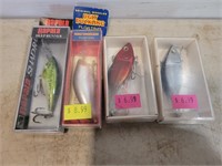 NEW 4 Fishing Lures Marked $6.99 Each & Up