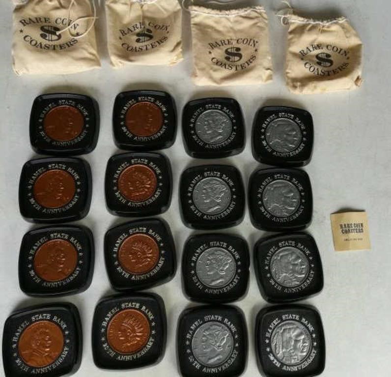 (16) Rare Coin Coasters (4 Bags)
