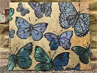 DAVID BROMLEY "BUTTERFLIES" ARCYLIC ON CANVAS