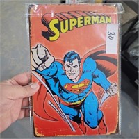 superman sign- metal 8"x12"