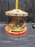Vintage J Chein Tin Litho Playland Merry-Go-Round