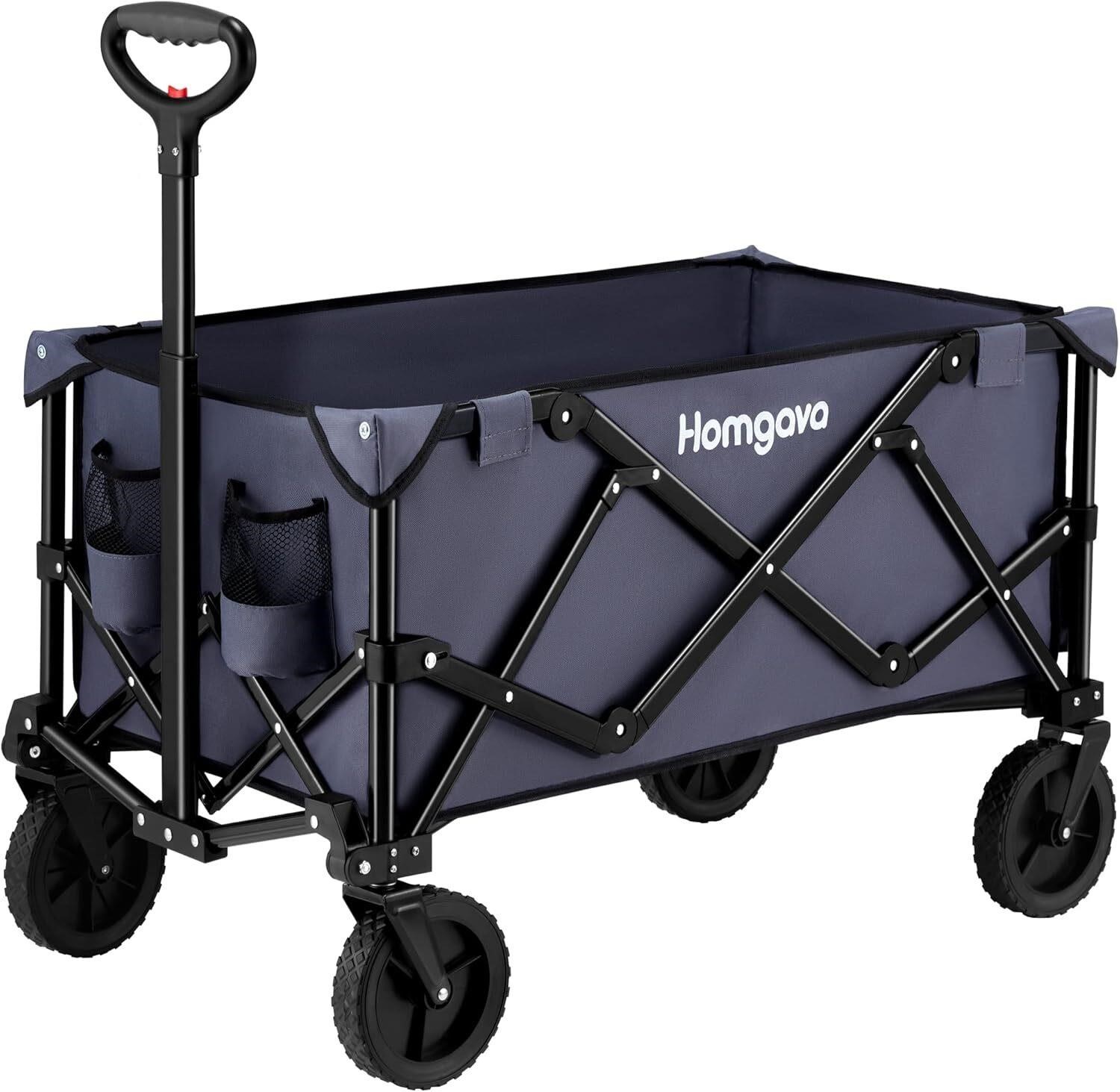 Folding Wagon Cart  All Terrain  Grey