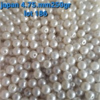 JAPAN VTG 4.7MM 1-HOLE IVORY PEARLS 250 GRAMS