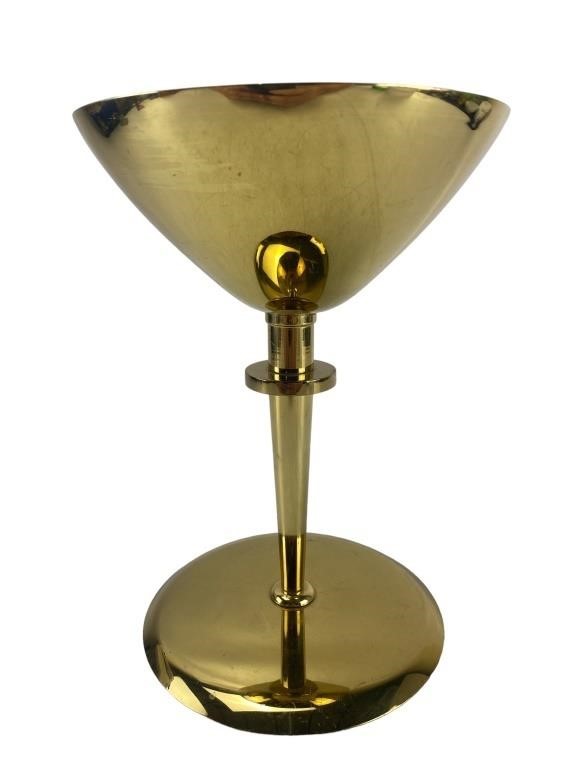 MCM Tommi Parzinger style Brass Pedestal Chalice