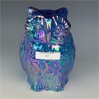 Fenton Cobalt Blue Owl Lamp