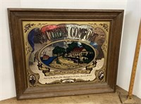 Framed Southern Comfort mirror 21x25