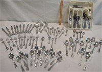 Nice set of silverware, and mixed silverware in a