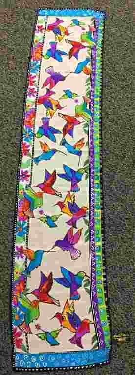 Laurel Burch Silk Scarf, Birds & Flowers