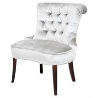 Napoleon III Style Velvet Slipper Chair